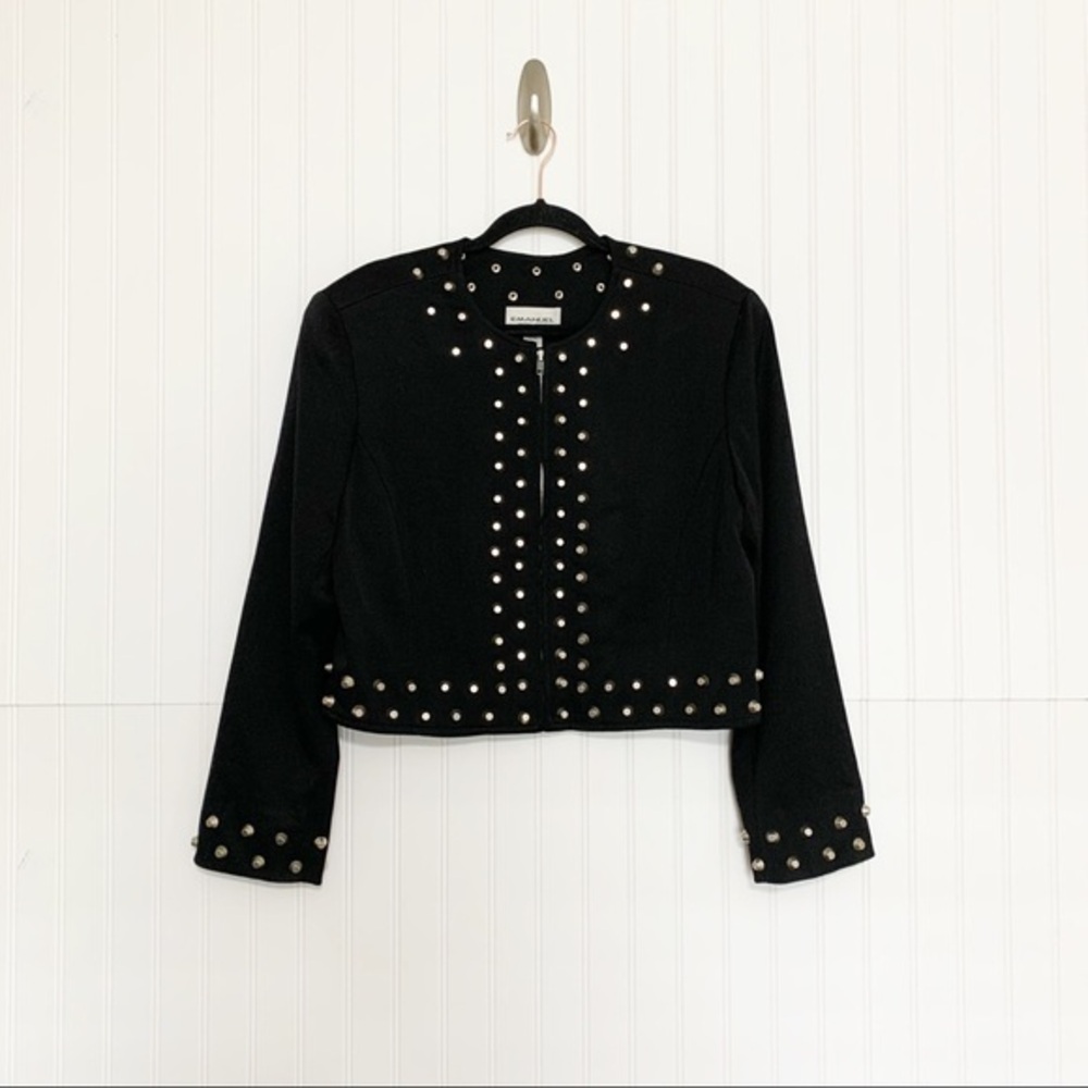 Emanuel Ungaro Black Studded Cropped Jacket